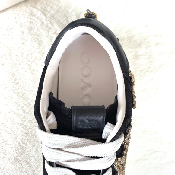 Coach Black Star Embellished Sneakers - Picture 6 of 7